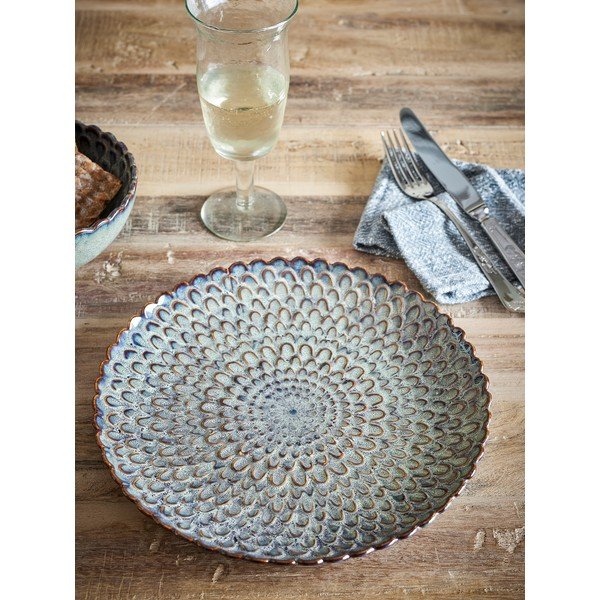 Set di piatti grigi in gres 4 pz ø 26,5 cm Katrina – Bloomingville-image-1