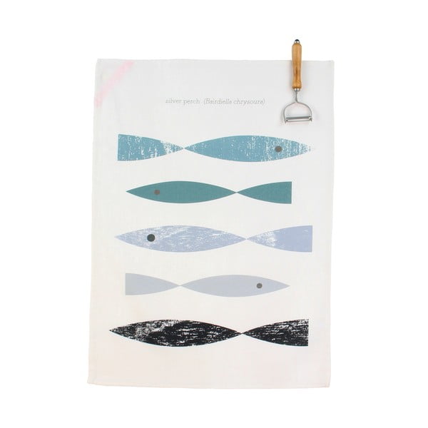 Set di 2 asciugamani da cucina in cotone Basic , 70 x 50 cm Kingfisher - Happy Friday-image-1