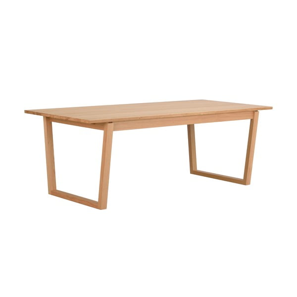 Tavolo da pranzo naturale in rovere decorato, 215 x 96 cm Colonsay - Rowico-image-4