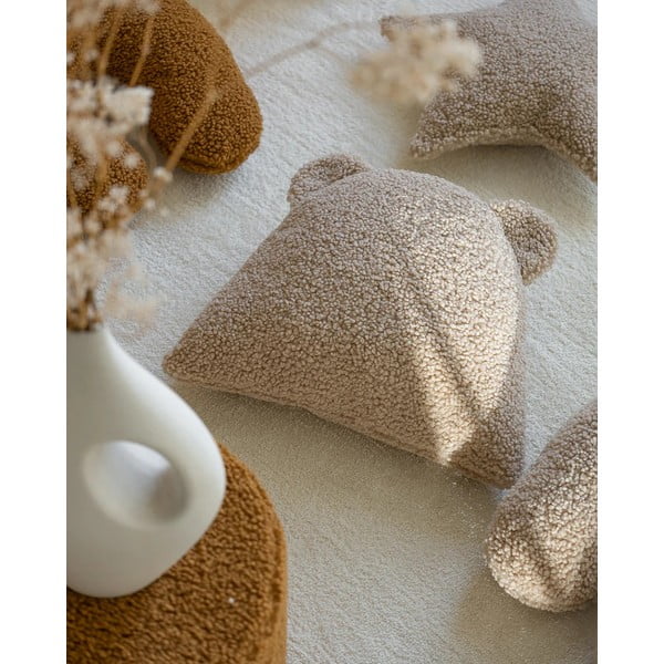 Cuscino per divano da bambini marrone chiaro con rivestimento in bouclé Bear – Wigiwama-image-2