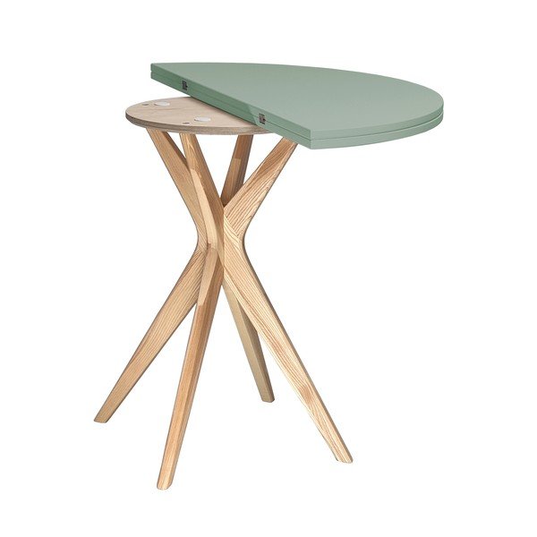 Tavolo da pranzo rotondo allungabile 45x90 cm Jubi – Ragaba-image-2