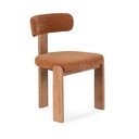 Sedie da pranzo in set color mattone in imbottito 2 pz Nadia – MOME