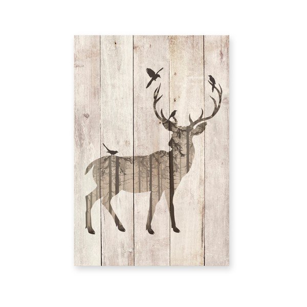 Insegna in legno 40x60 cm Deer - Really Nice Things