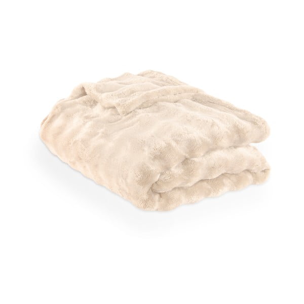 Coperta avorio in micropile 150x200 cm Wave – Tiseco Home Studio