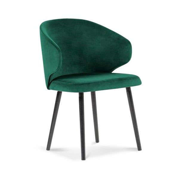 Sedia da pranzo verde bottiglia con rivestimento in velluto Nemesis - Windsor & Co Sofas