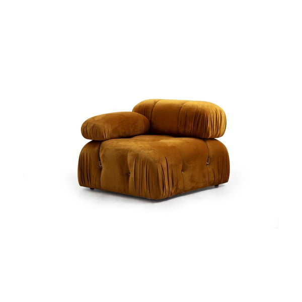 Modulo divano in velluto color senape (angolo sinistro) Bubble - Artie