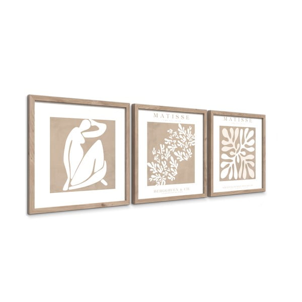 Set di dipinti 3 pz 30x30 cm Matisse – Styler-image-4