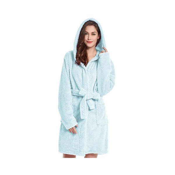 Accappatoio unisex in microfibra blu menta Sleepyhead, taglia S - DecoKing