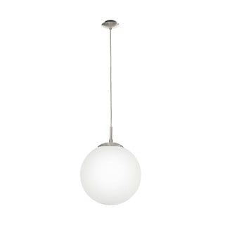 Lampadario bianco/argentato con paralume in vetro ø 30 cm RONDO – EGLO
