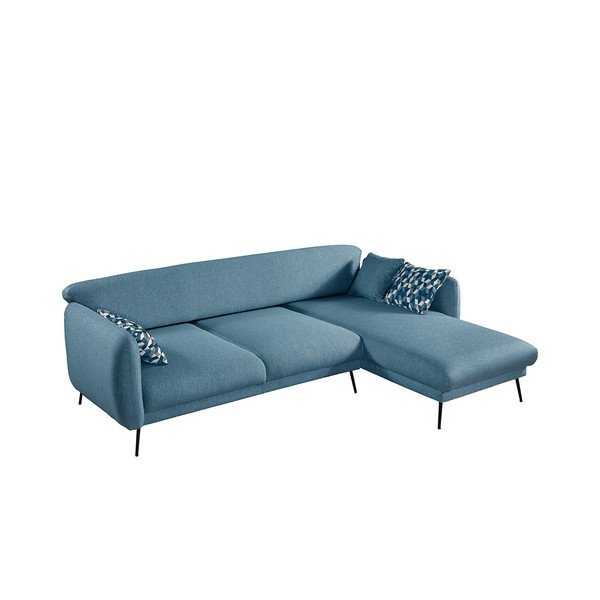 Divano angolare allungabile blu, angolo destro Madrid - Pandia Home-image-1