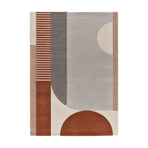 Tappeto rosso/grigio 120x170 cm Gaia – Universal-image-4