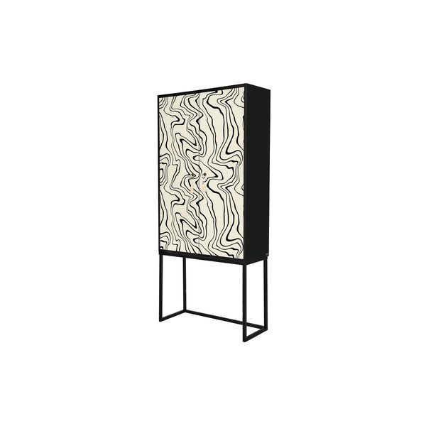 Mobile nero e beige 75x164,5 cm Alva - Really Nice Things-image-2