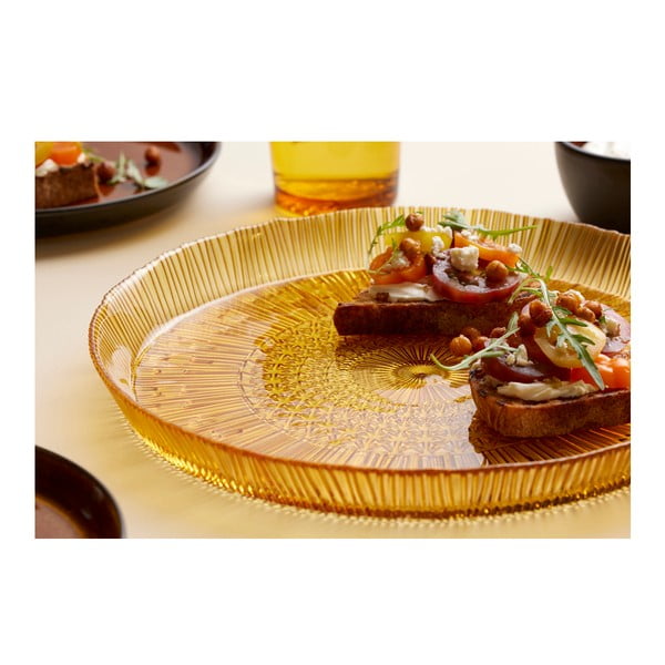 Piatto da portata in vetro arancione ø 30 cm Kusintha - Bitz-image-3