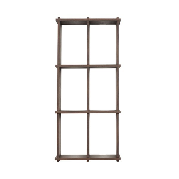 Mensola colore naturale scuro in frassino massiccio con ripiani multipli 42,5 cm Grid – OYOY Living Design