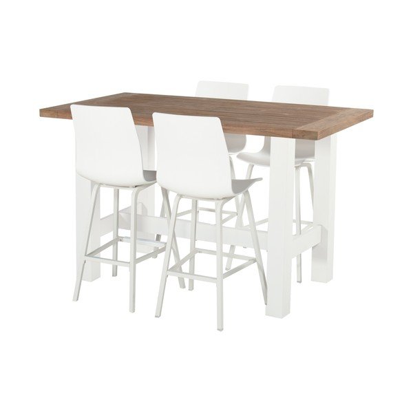 Set di 2 sgabelli da giardino in plastica bianca Sophie Wave - Hartman-image-4