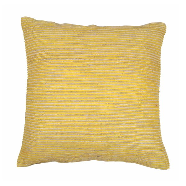 Cuscino giallo senape con rivestimento in viscosa e seta Rimboo, 45 x 45 cm - Tiseco Home Studio