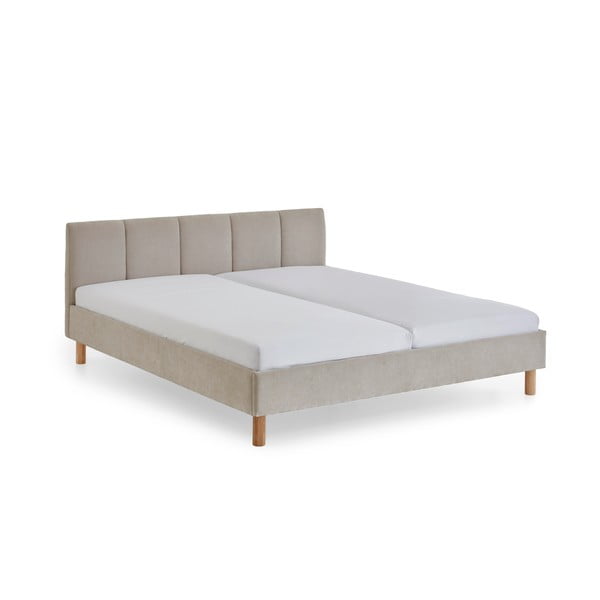 Letto matrimoniale imbottito beige rete non inclusa 180x200 cm Joker – Meise Möbel