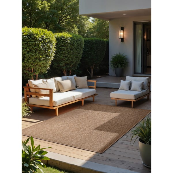 Tappeto da interno/esterno beige/avorio 160x230 cm Duet Kona – NORTHRUGS-image-1