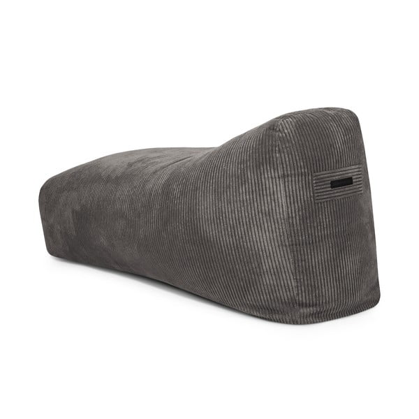 Puof a sacco blu con rivestimento in velluto a coste Snug Long 140 – SLOWDOWN-image-3