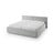 Letto matrimoniale imbottito grigio con contenitore con rete inclusa 160x200 cm Cube – Meise Möbel