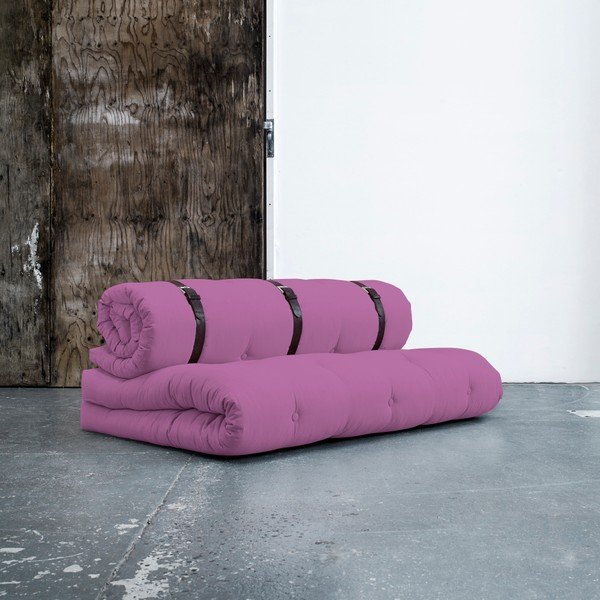 Variabilní pohovka s koženými pásky Karup Buckle Up Taffy Pink