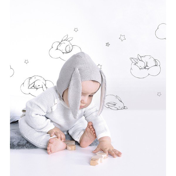Foglio adesivo 30x42 cm Bunnies, Clouds And Stars - Lilipinso-image-1