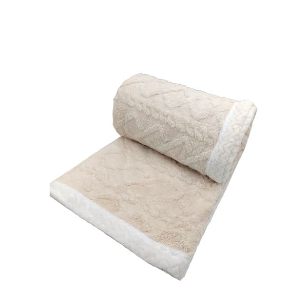 Coperta color crema in sherpa 150x200 cm Island - My House