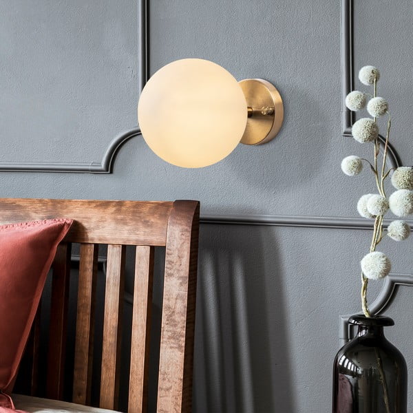 Lampada da parete bianca/color bronzo ø 15 cm Atmaca – Opviq lights-image-4