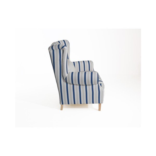 Poltrona a righe blu Harvey - Max Winzer-image-1