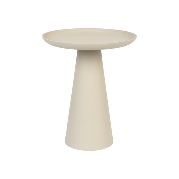 Tavolino in alluminio beige , ø 34,5 cm Ringar - White Label