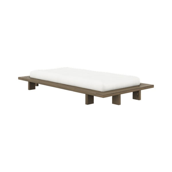 Letto singolo marrone in pino massiccio con rete inclusa 90x200 cm Japan – Karup Design-image-3