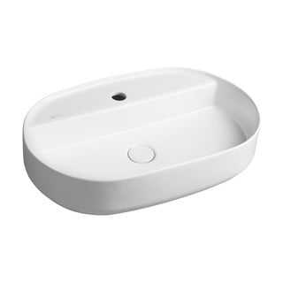 Lavabo bianco in ceramica 60x40 cm Infinity Oval – Sapho