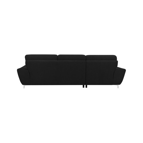 Černá rozkládací rohová pohovka Windsor & Co Sofas Omega, pravý roh-image-1