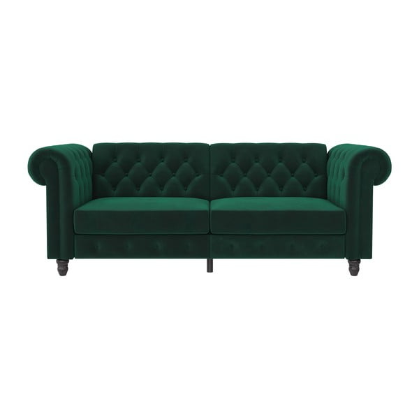 Divano in velluto verde scuro 236 cm Felix - Støraa