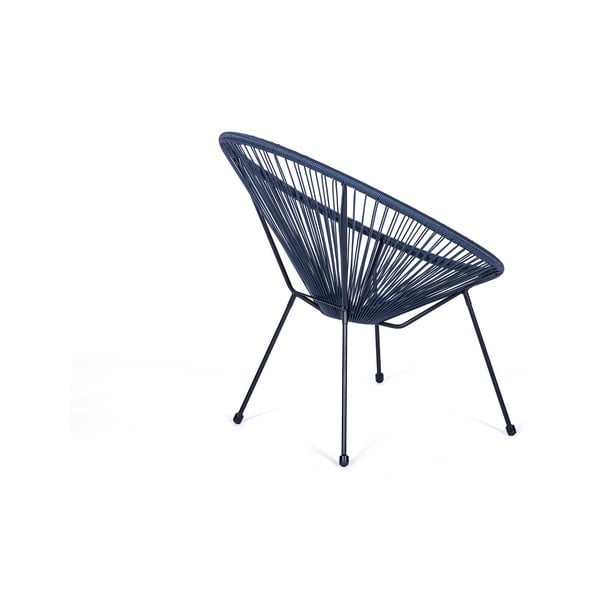 Sedia da giardino in rattan artificiale blu Avocado - Bonami Selection-image-3