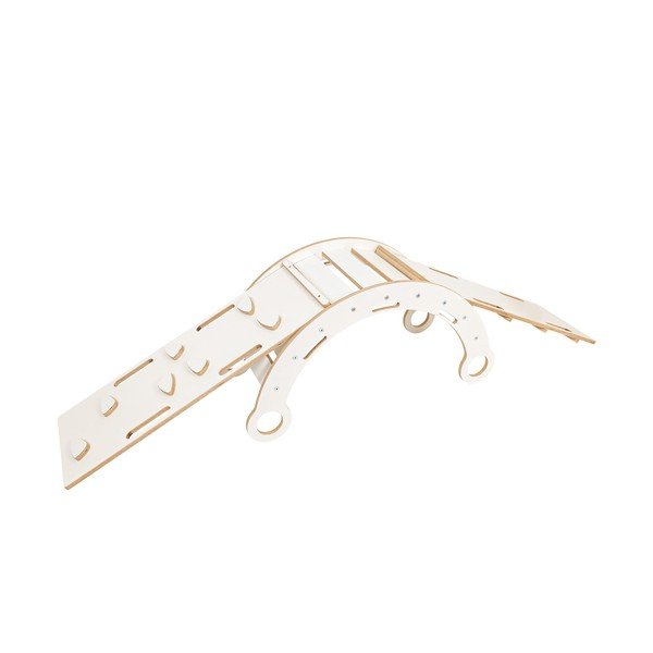 Arco a dondolo montessori bianco in pino massiccio 39x75x38 cm Montessori – Meowbaby