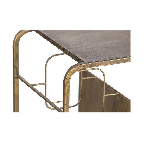Cantinetta dorata in metallo numero di bottiglie 6, 87x80,5x33 cm Capo – WOOOD-image-4