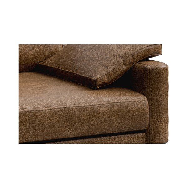 Divano angolare in pelle marrone cognac, angolo sinistro Musso - MESONICA-image-4