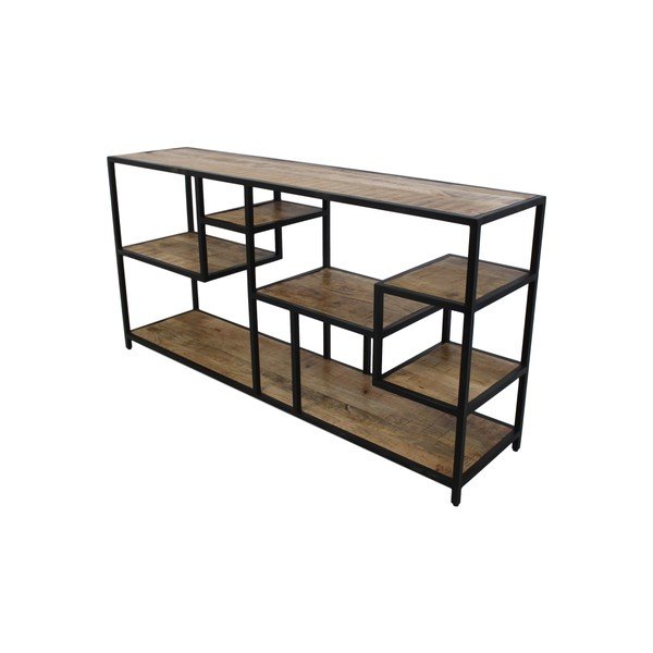 Libreria in mogano non trattato collezione HSM Livelli, 160 x 80 cm - HSM collection-image-1