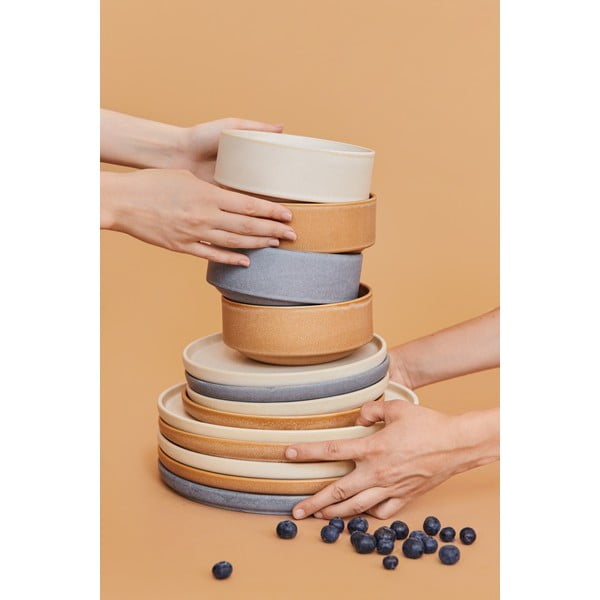 Set di piatti color salmone in gres 18 pz Malia - Bonami Selection-image-4