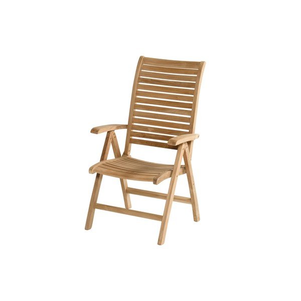 Sedia da esterno di colore naturale in legno massiccio Sunderland – Hartman