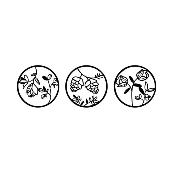 Decorazione murale in metallo Floral - Wallity-image-2