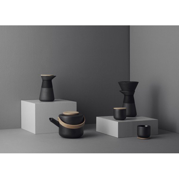 Set per caffè a goccia nero in gres 600 ml Theo – Stelton-image-3