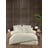 Set copripiumino e federa color crema in tessuto damascato per letto matrimoniale/esteso con lenzuolo incluso 4 pz 200x220 cm – Mila Home