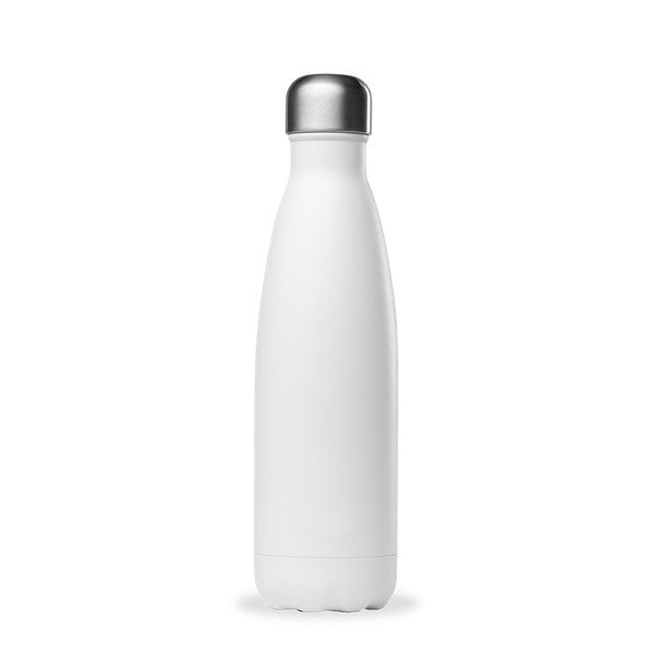 Bottiglia da viaggio in acciaio inox bianco 500 ml Matt - Qwetch-image-2