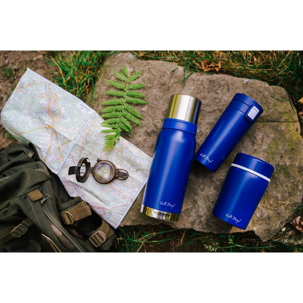 Termos da viaggio blu scuro, 400 ml Fuori - Vialli Design-image-1