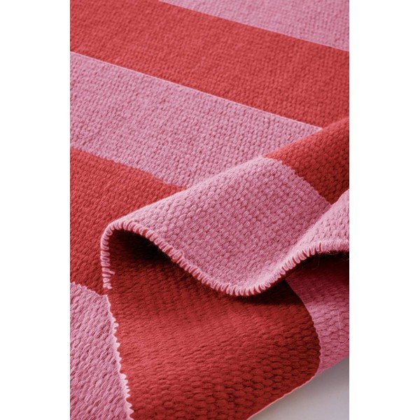 Tappeto rosso/rosa in misto lana tessuto a mano 200x300 cm Sissel – Jotex-image-2