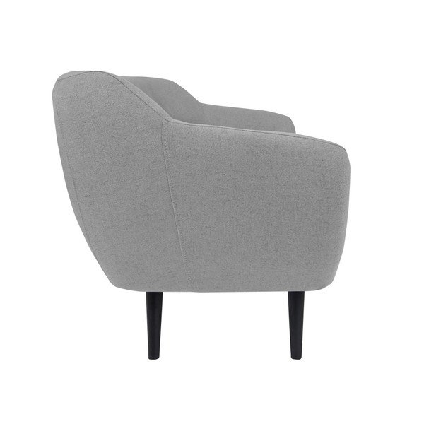 Divano a due posti Piemonte grigio chiaro con gambe marroni - Mazzini Sofas-image-1