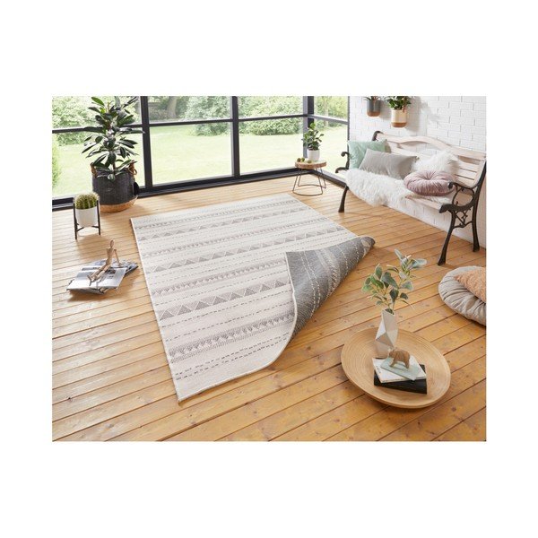 Tappeto da esterno grigio e crema , 80 x 350 cm Bahamas - NORTHRUGS-image-4