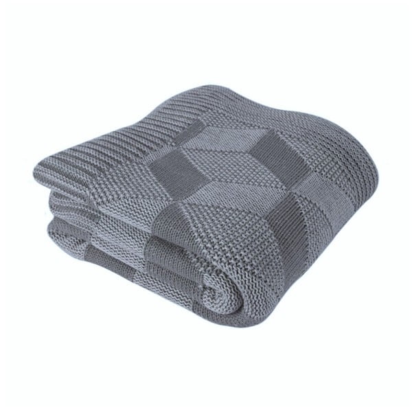 Coperta in cotone grigio Clen, 130 x 170 cm - Homemania Decor